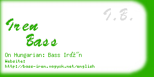 iren bass business card